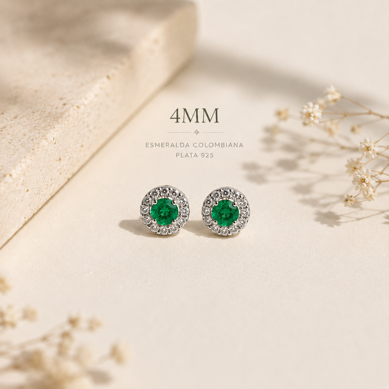 Stud Earrings — 4 mm