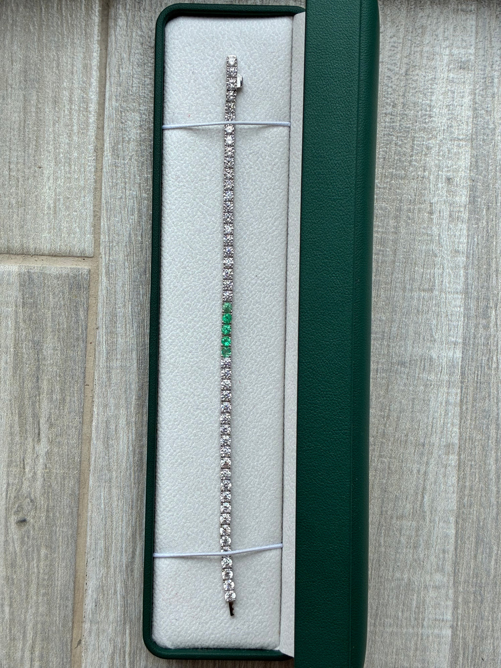 Colombian Emerald Tennis Bracelet – 3.50 mm | 925 Sterling Silver