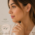 Stud Earrings — 3 mm