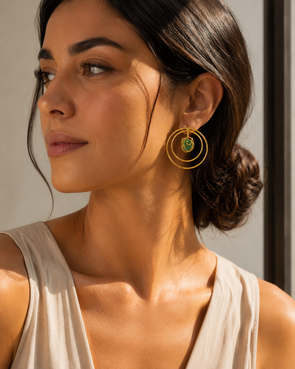 Chivor Emerald Ancestral Hoops