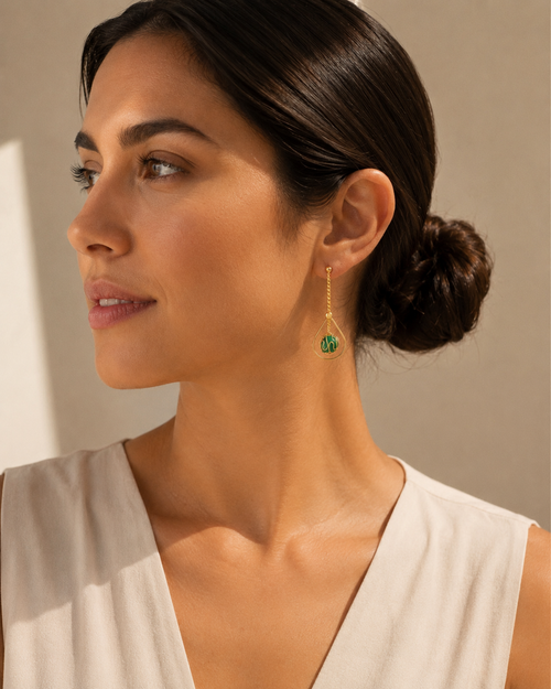 Chivor Emerald Teardrop Earrings