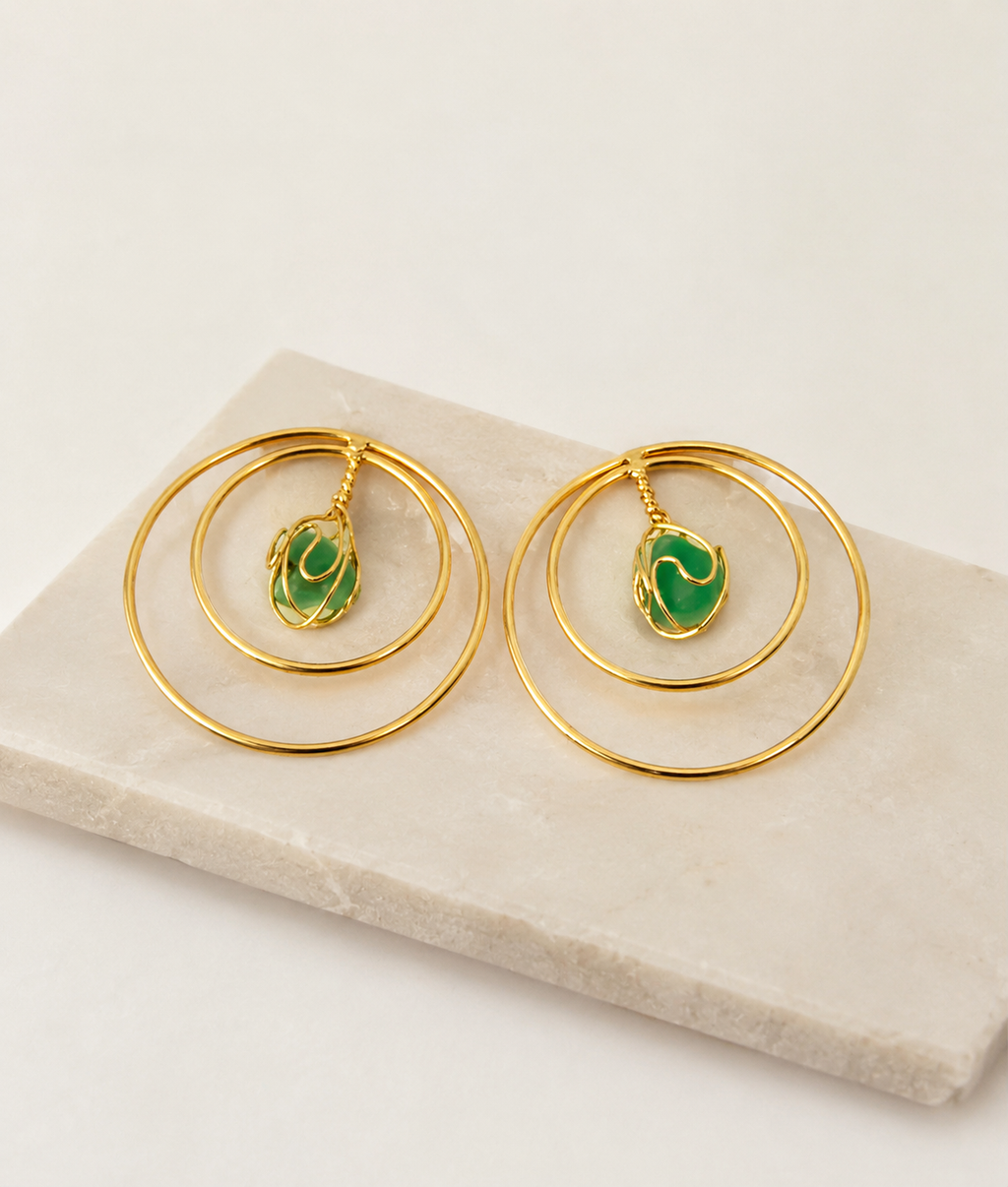 Chivor Emerald Ancestral Hoops