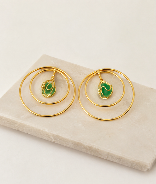 Chivor Emerald Ancestral Hoops