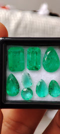 Emerald set 7.47 ct